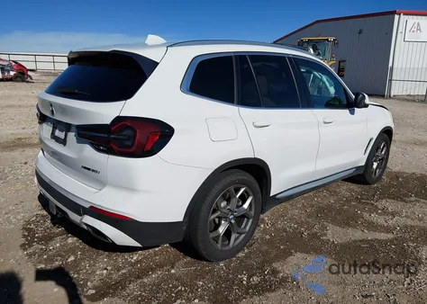 2022 BMW X3 xDrive30I z USA, uszkodzony, nr VIN 5UX53DP04N9M20288
